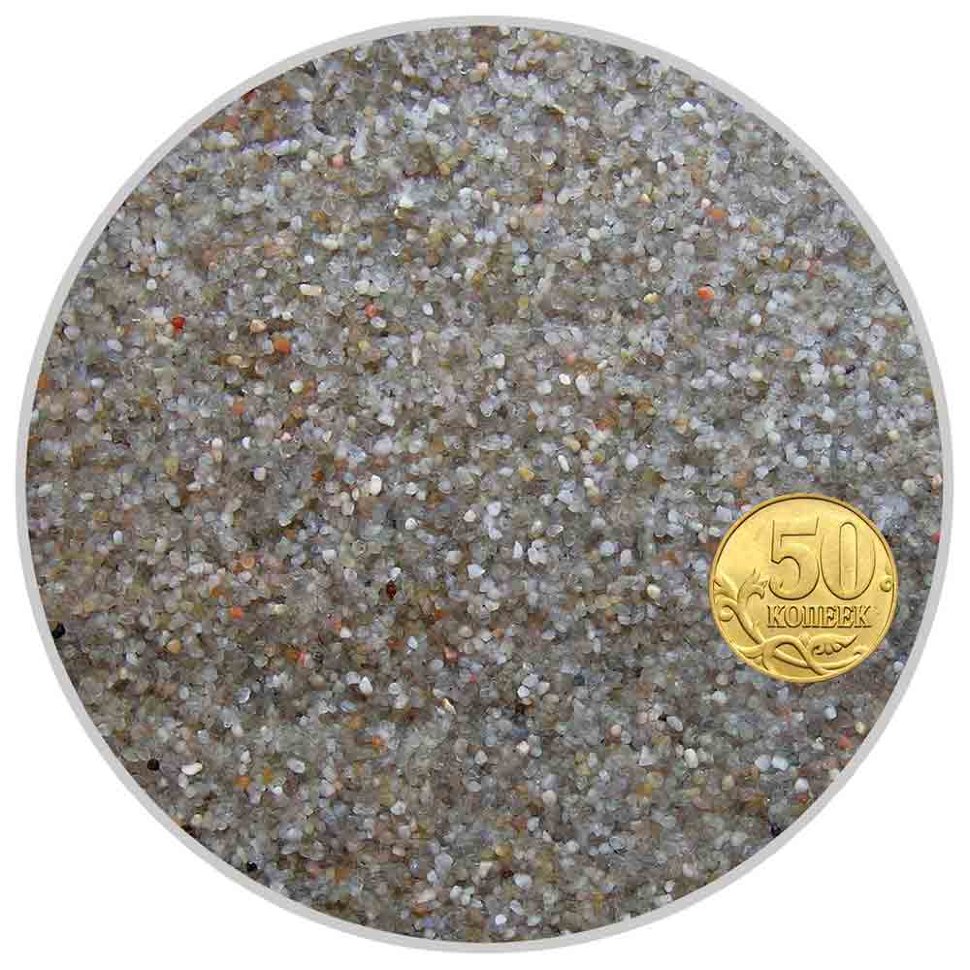 Кварцевый песок Биодизайн молочный 0.8-1.4мм. Пакет 4л. 5кг.
